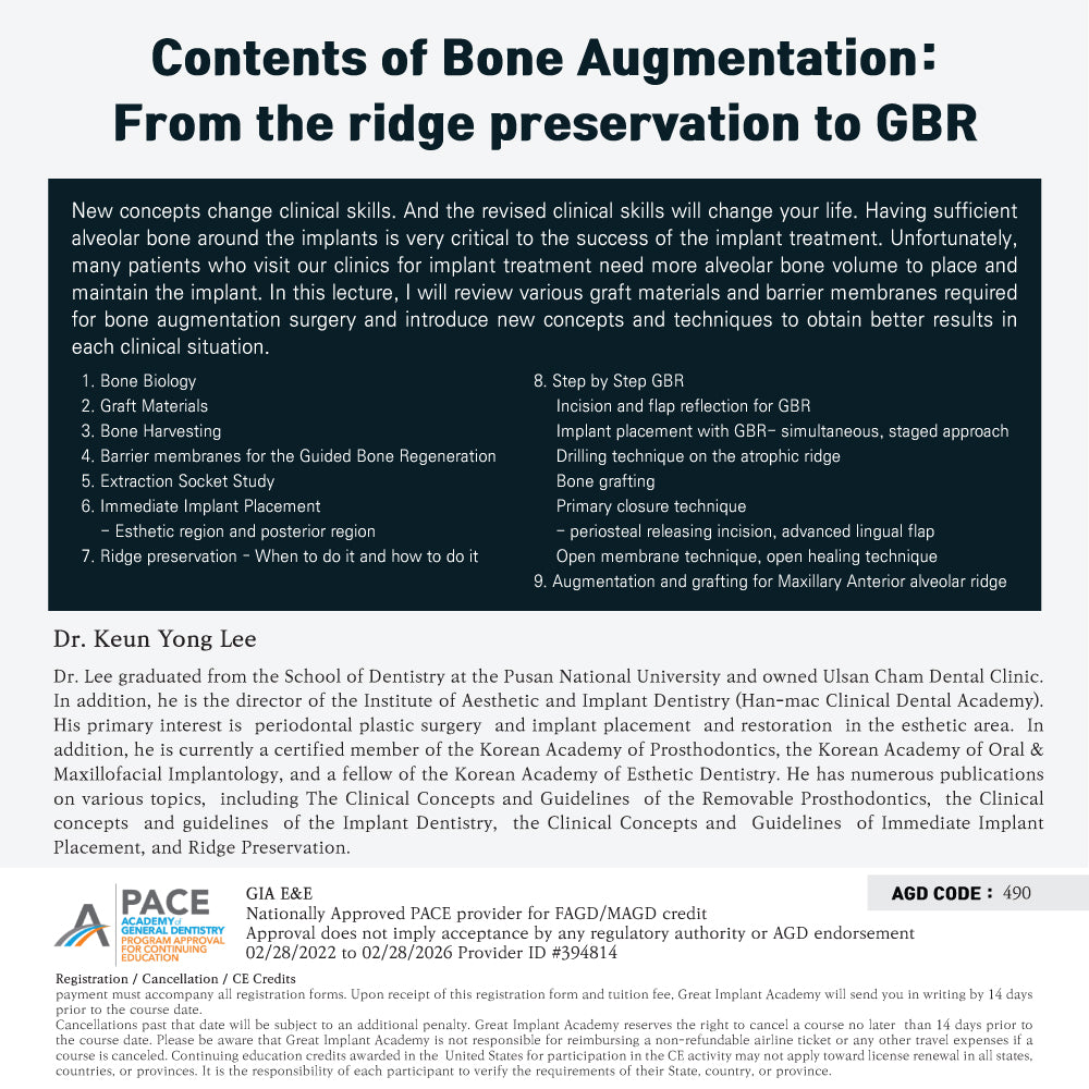 KDWC 2024 New York - No.5) Bone Augmentation