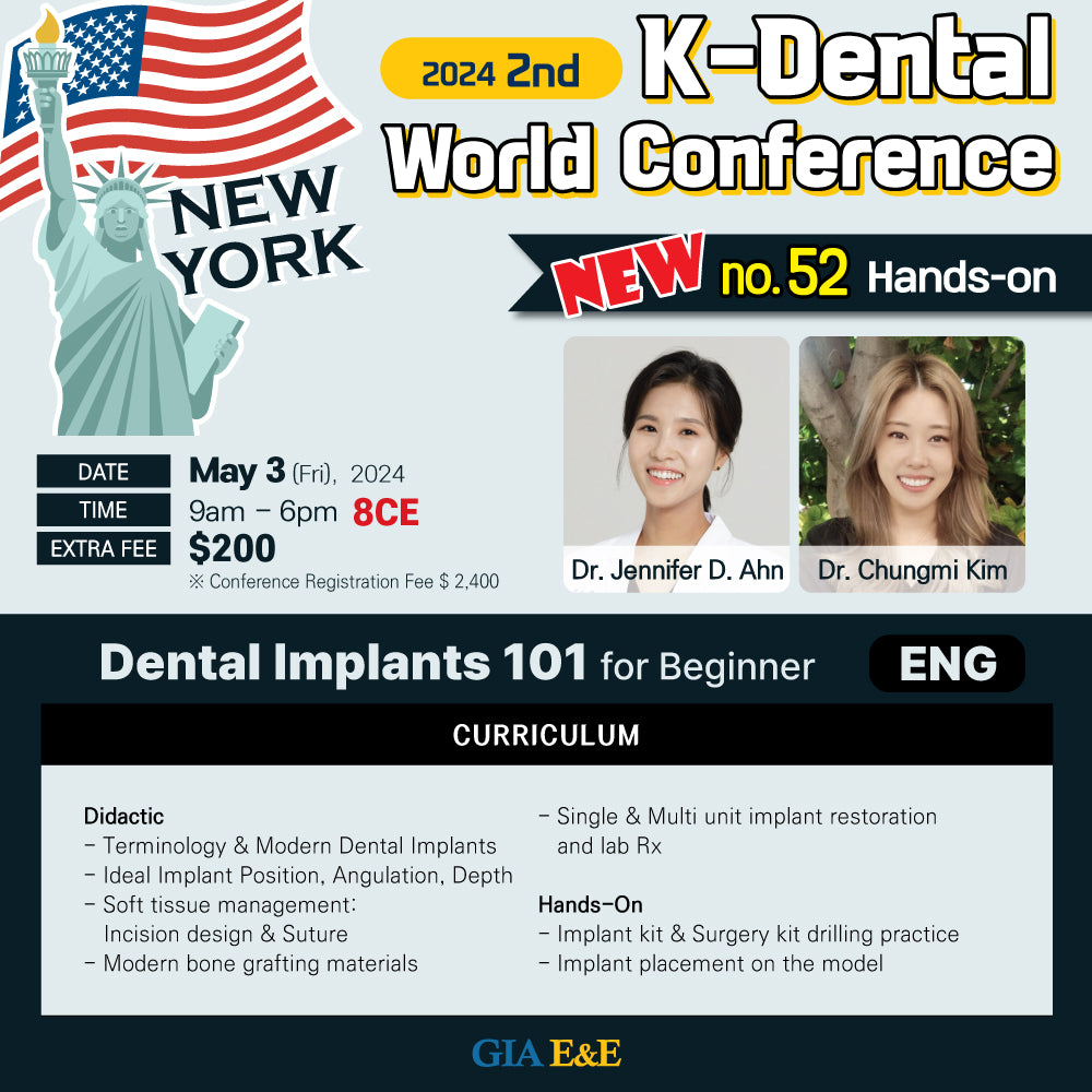 KDWC 2024 New York - No.52) Dental Implant 101 for Beginners Hands-on