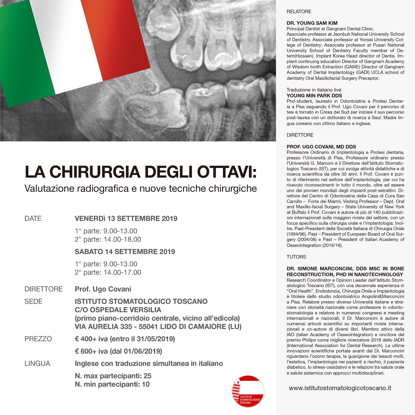 Pisa, Italy) 3rd Molar Extraction Seminar [9/13/2019]