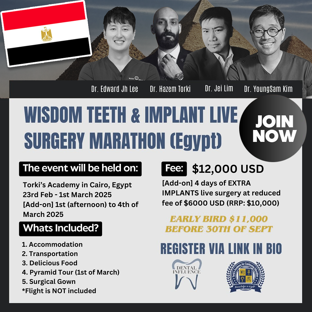 Egypt) Wisdom Teeth & Implant Live Surgery Marathon [2/23 ~ 3/1/2025]