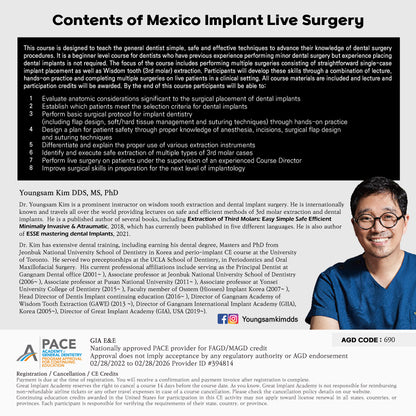 MEXICO LSC 2024 / November 20 - 24 [Implant Live Surgery Course]