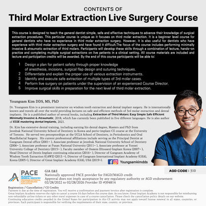 MEXICO LSC 2025 / January 24 - 27 [Third Molar Live Surgery Course]