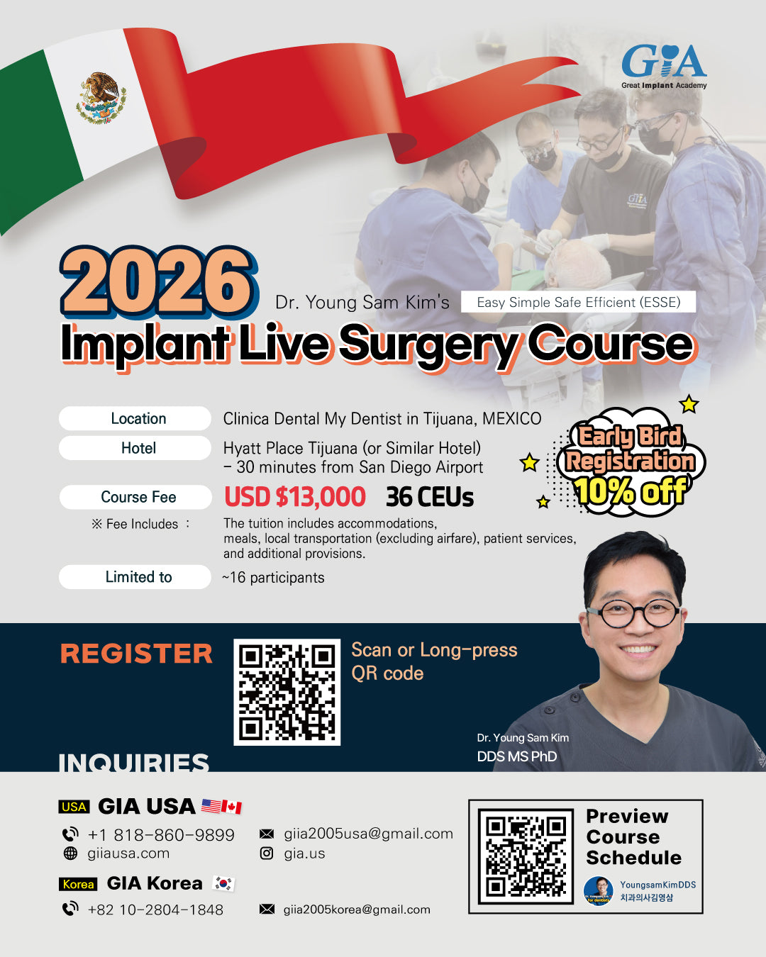 MEXICO LSC 2026 / November 12 - 16 [Implant Live Surgery Course]