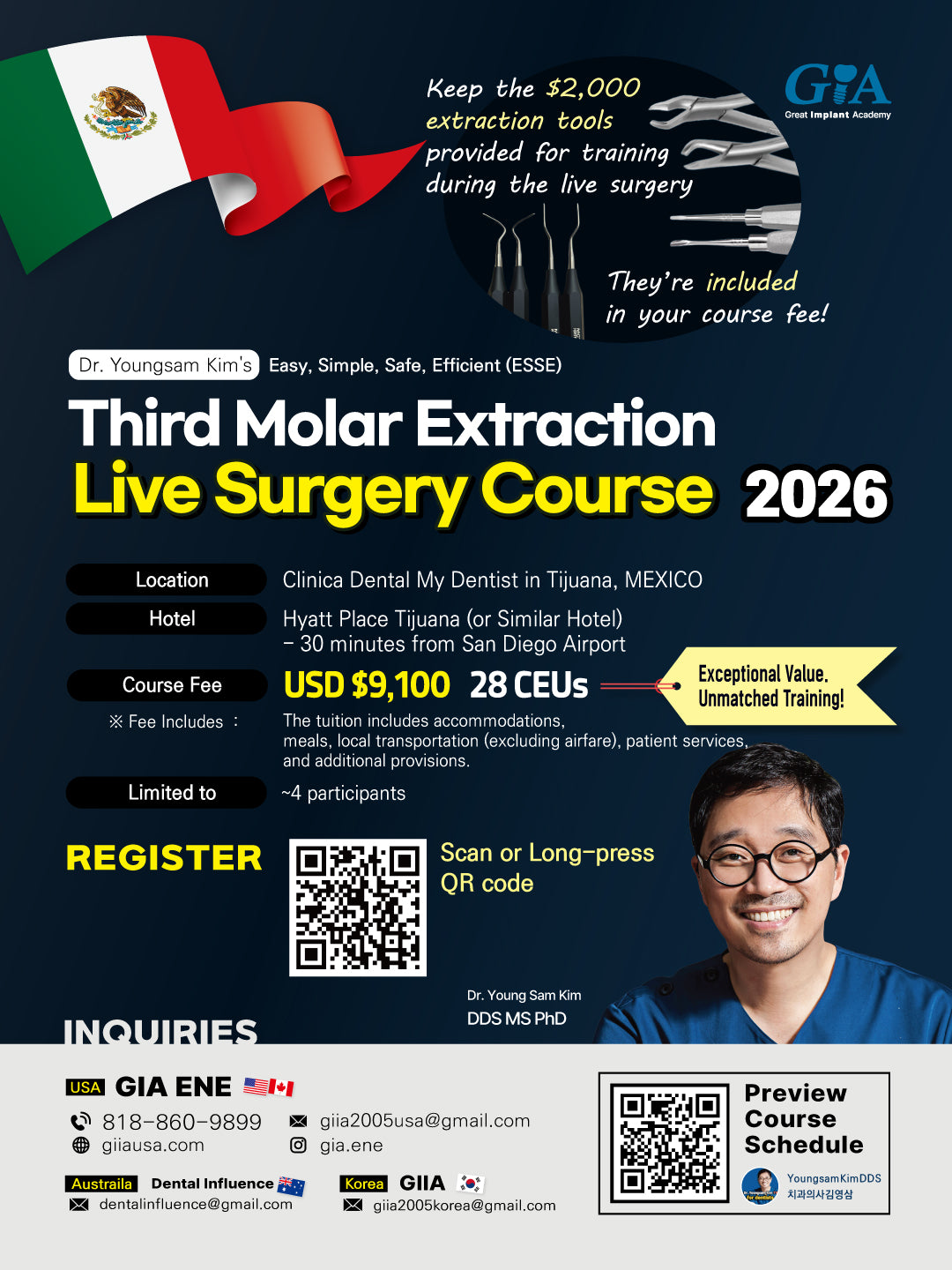 MEXICO LSC 2026 / February 5 - 8 [Third Molar Live Surgery Course]