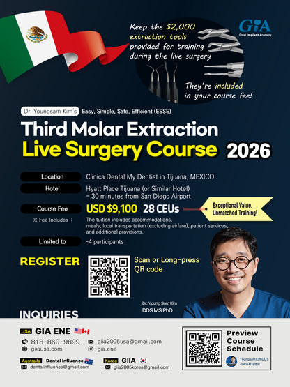 MEXICO LSC 2026 / February 5 - 8 [Third Molar Live Surgery Course]