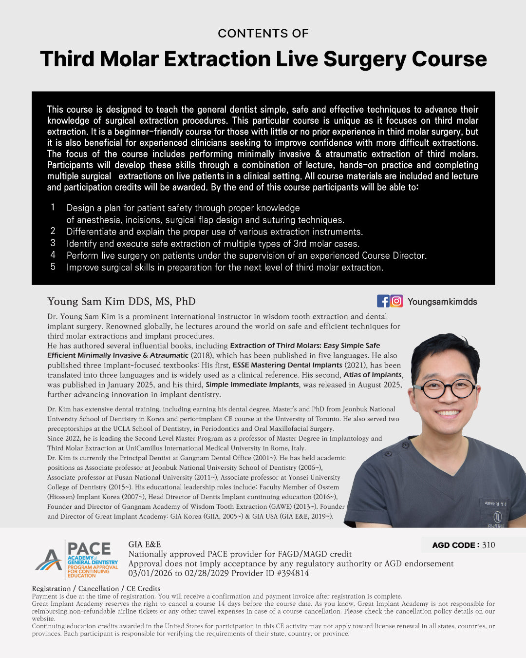 MEXICO LSC 2026 / November 13 - 16 [Third Molar Live Surgery Course]