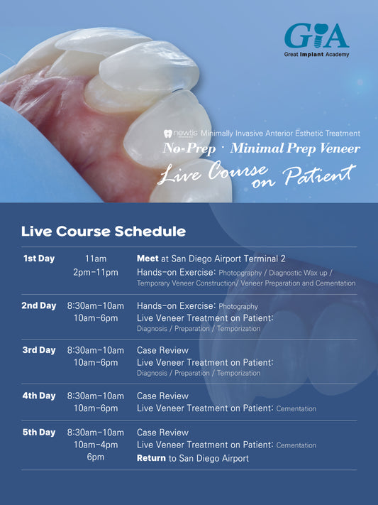 Mexico) No Prep / Minimal Prep Veneer Live Course on Patient [January 15 - 19, 2026]