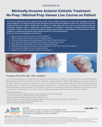 MEXICO VENEER LC 2026: July 8 - 12 [No Prep / Minimal Prep Veneer Live Course on Patient]
