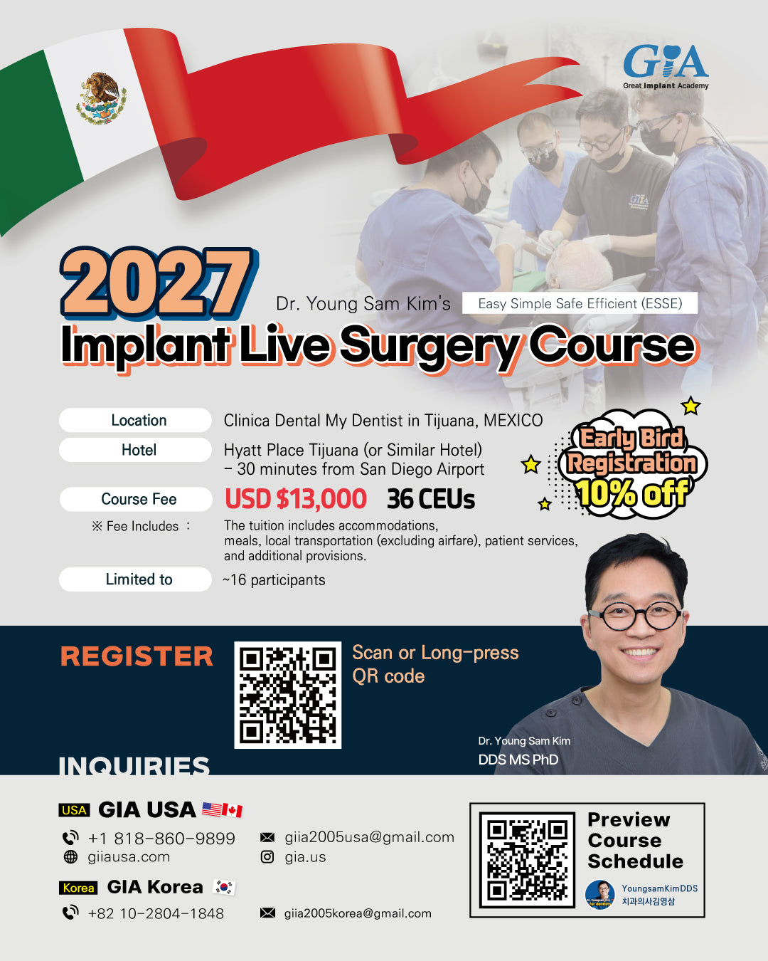MEXICO LSC 2027 / February 10 - 14 [Implant Live Surgery Course]