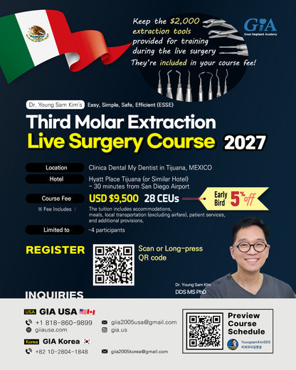 MEXICO LSC 2027 / February 11 - 14 [Third Molar Live Surgery Course]