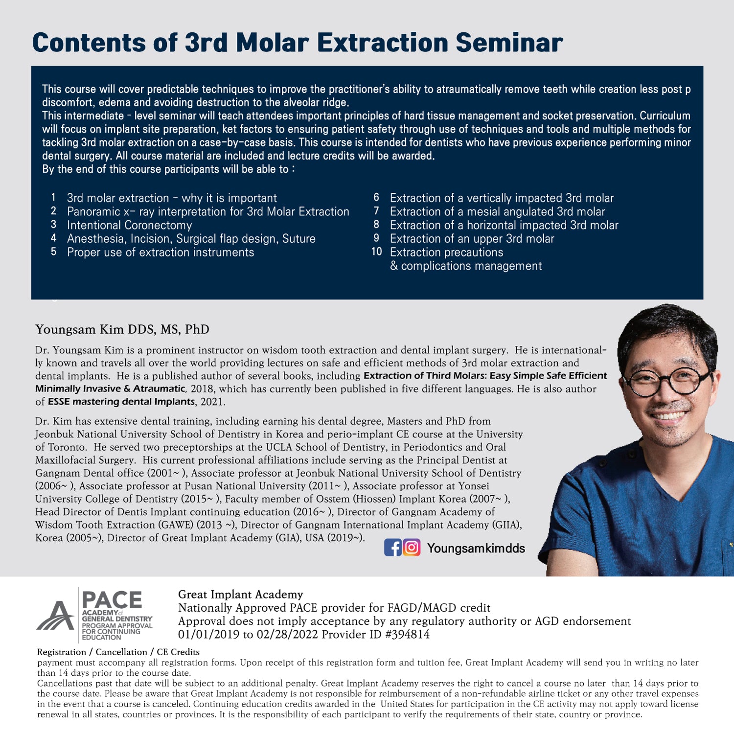 Los Angeles) 3rd Molar Extraction Seminar [2021/7/24 ~ 7/25]