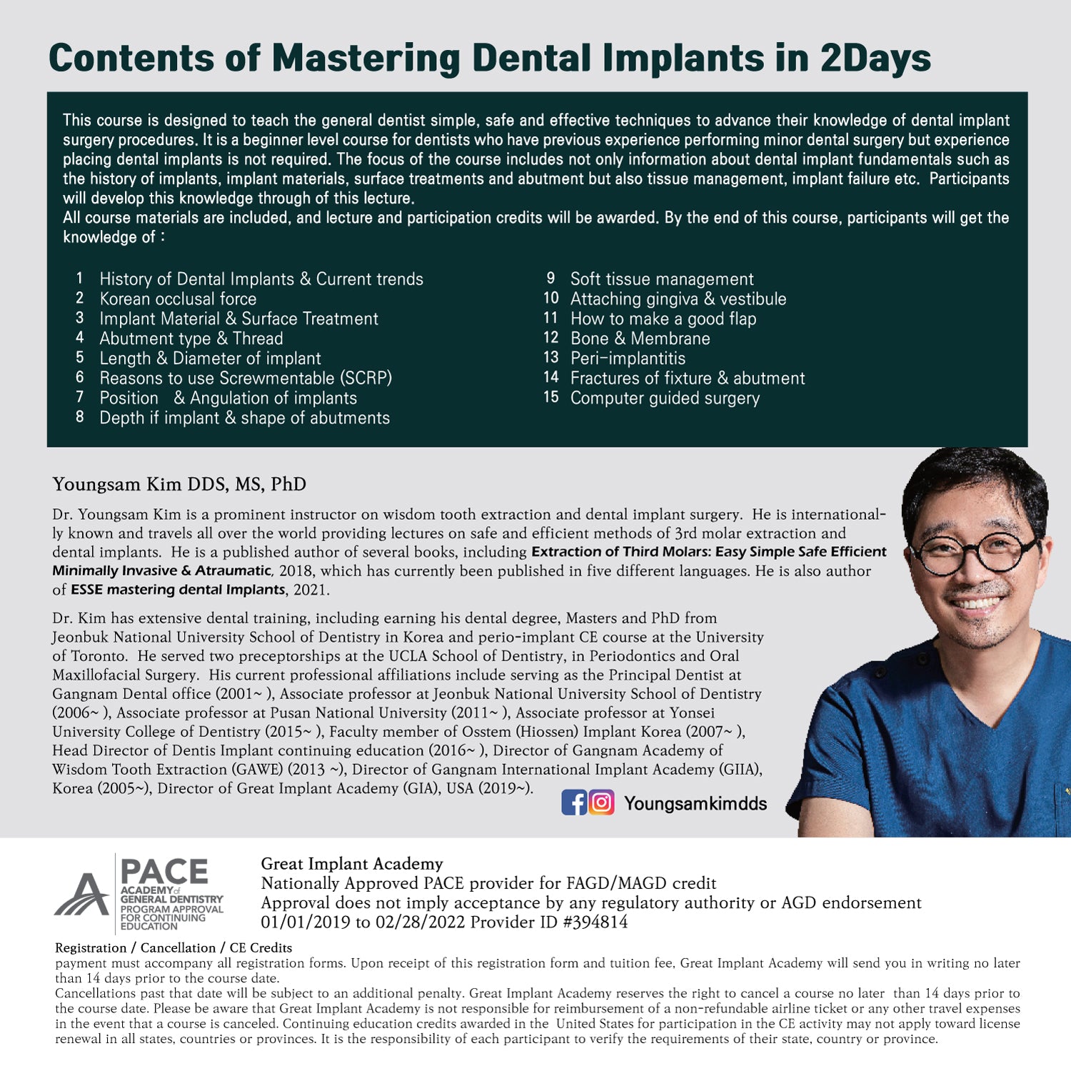 Los Angeles) Mastering Dental Implants [2021/9/18 ~ 9/19]