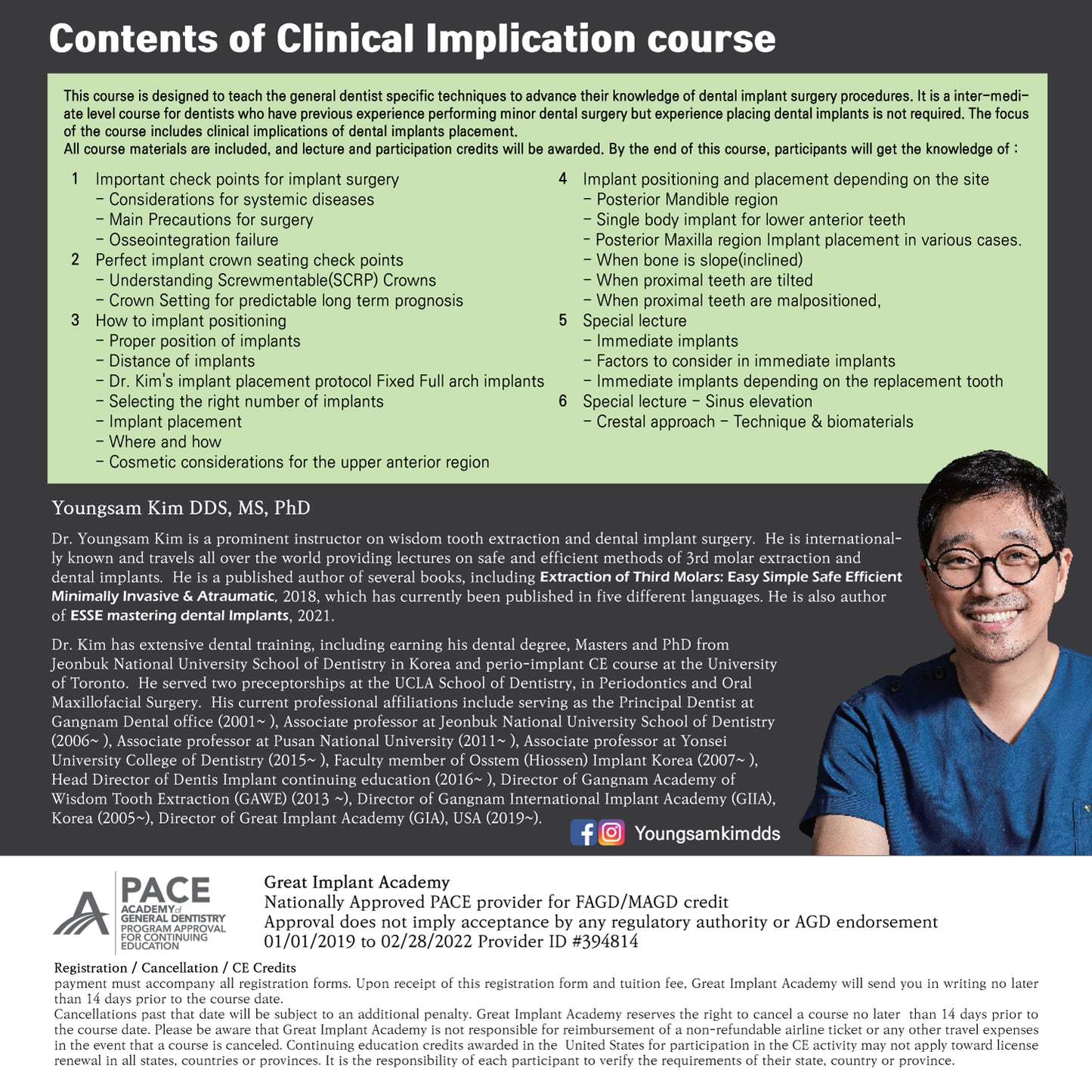 Los Angeles) Clinical Implication- Mastering Dental Implants [2021/8/14 ~ 8/15]