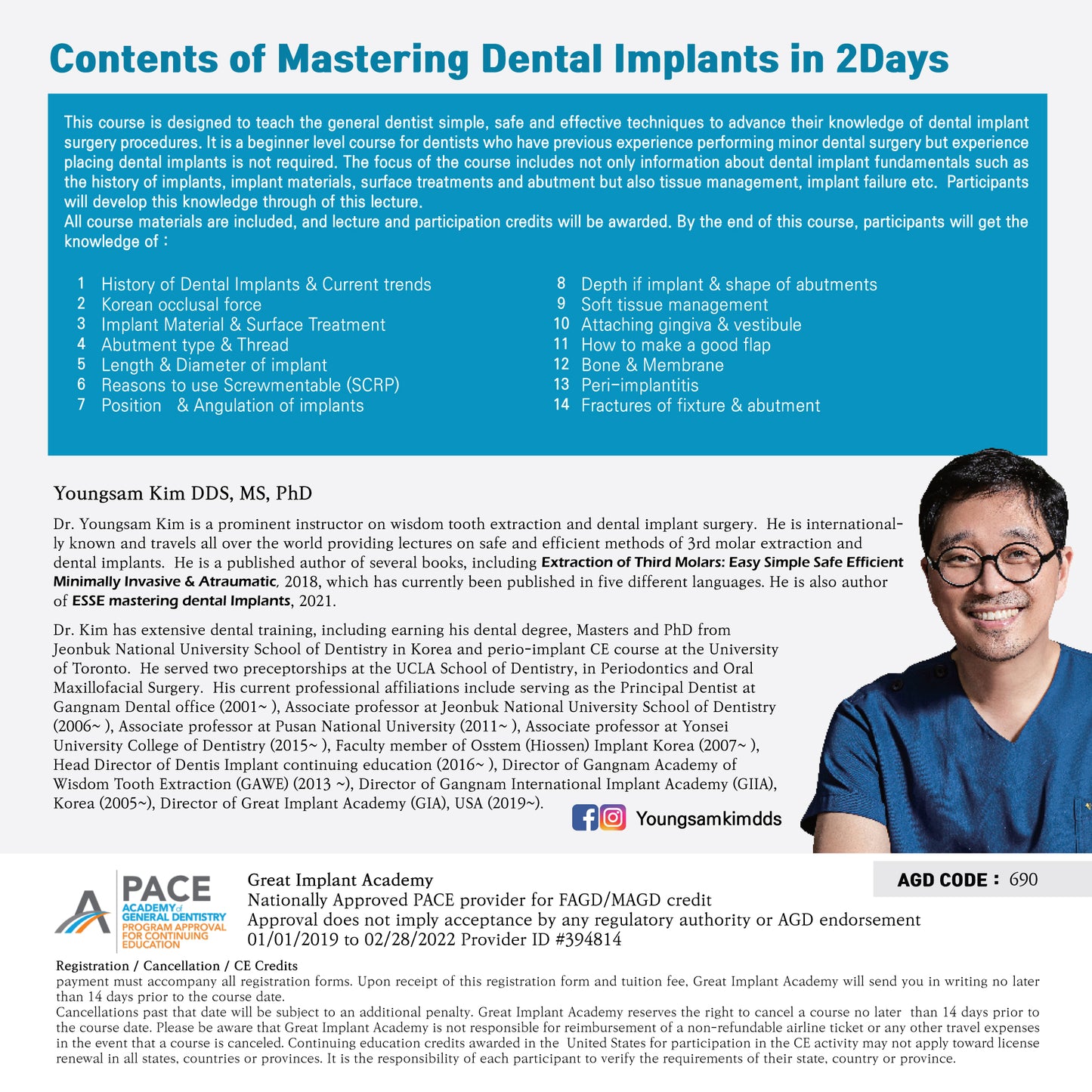 Los Angeles) Mastering Dental Implants [2022/11/19 ~ 11/20]
