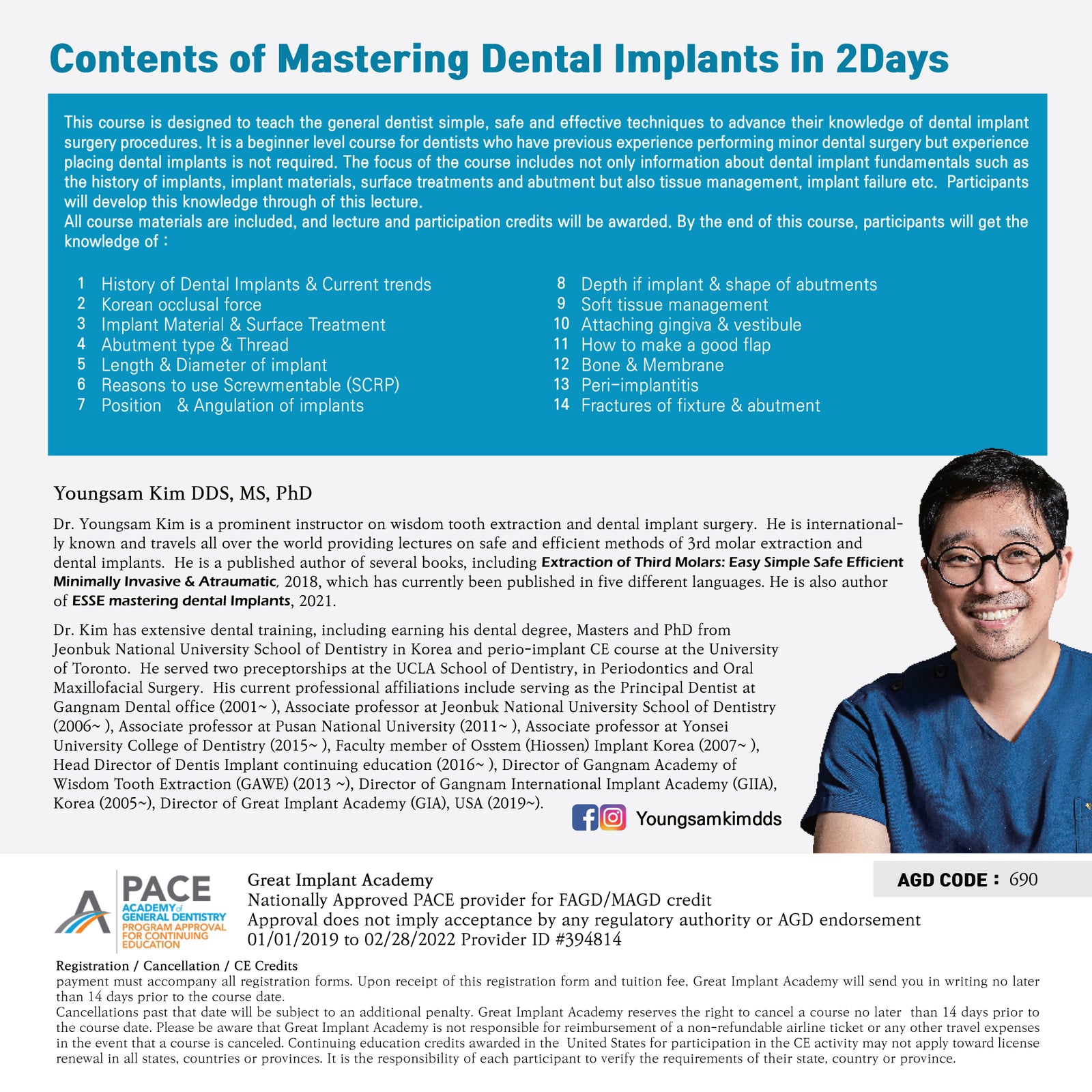 Los Angeles) Mastering Dental Implants [2022/11/19 ~ 11/20]