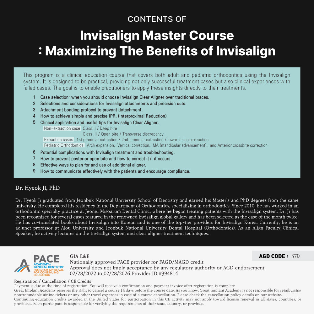 Dallas) Invisalign Master Course: Maximizing The Benefit of Invisalign