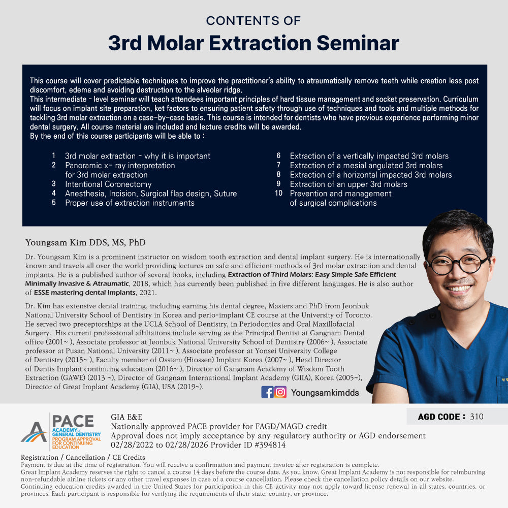 Atlanta) 3rd Molar Extraction Seminar [2025/2/1 ~ 2/2]