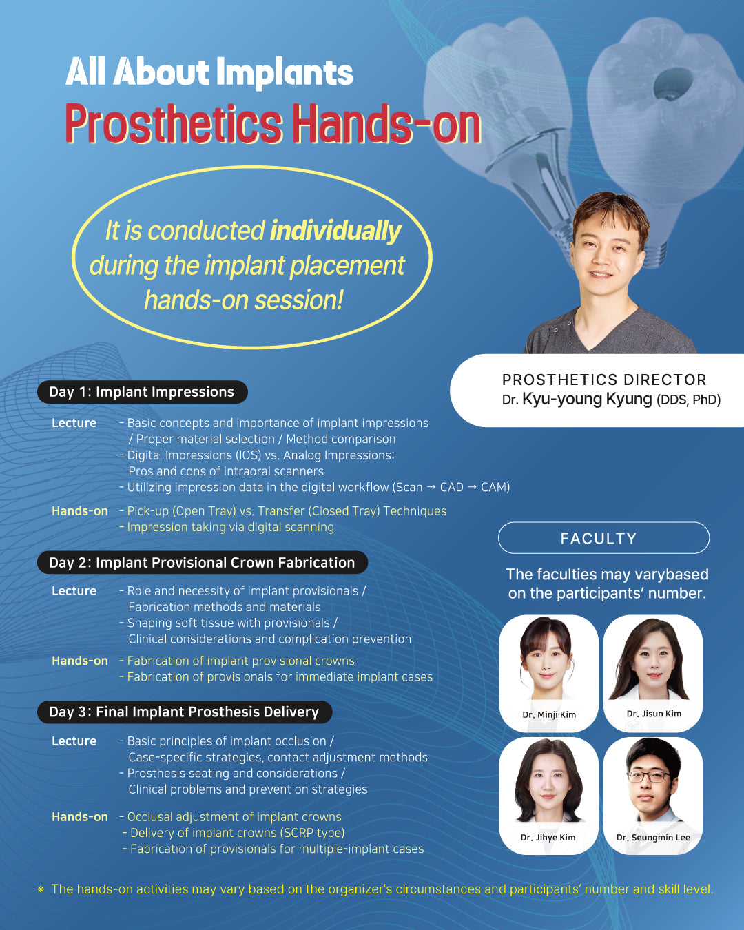 KOREA) All About Implants Hands-on Workshop [2026/7/31 ~ 8/2]
