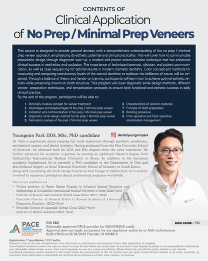 Los Angeles) No Prep / Minimal Prep Veneers: Clinical Application Lecture & Hands-on