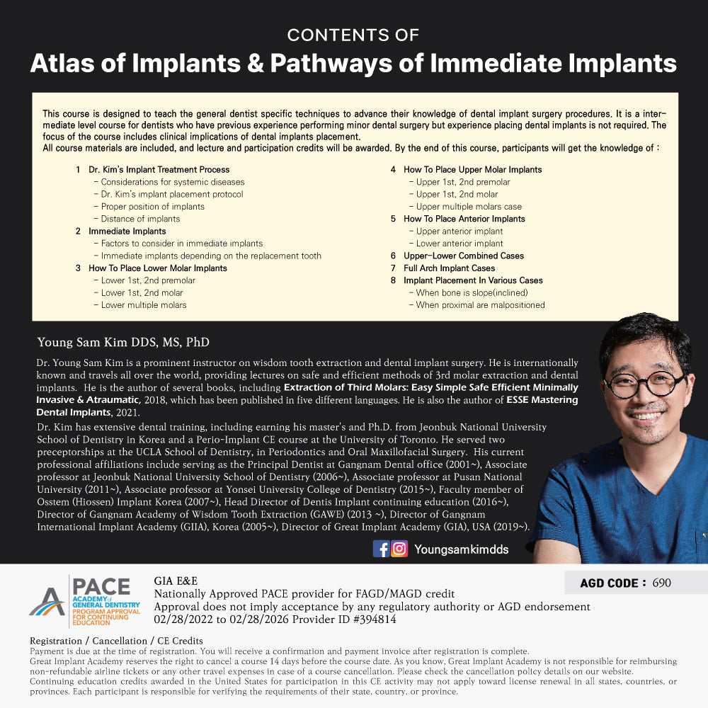 Seattle) Atlas of Implants & Pathways of Immediate Implants [24/7/13 ~ 7/14]