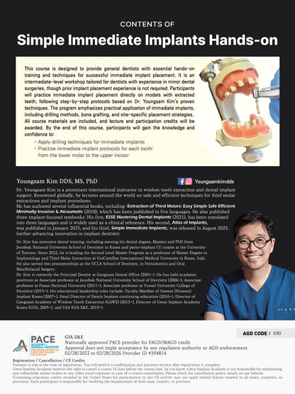 Boston) Simple Immediate Implants Hands-on