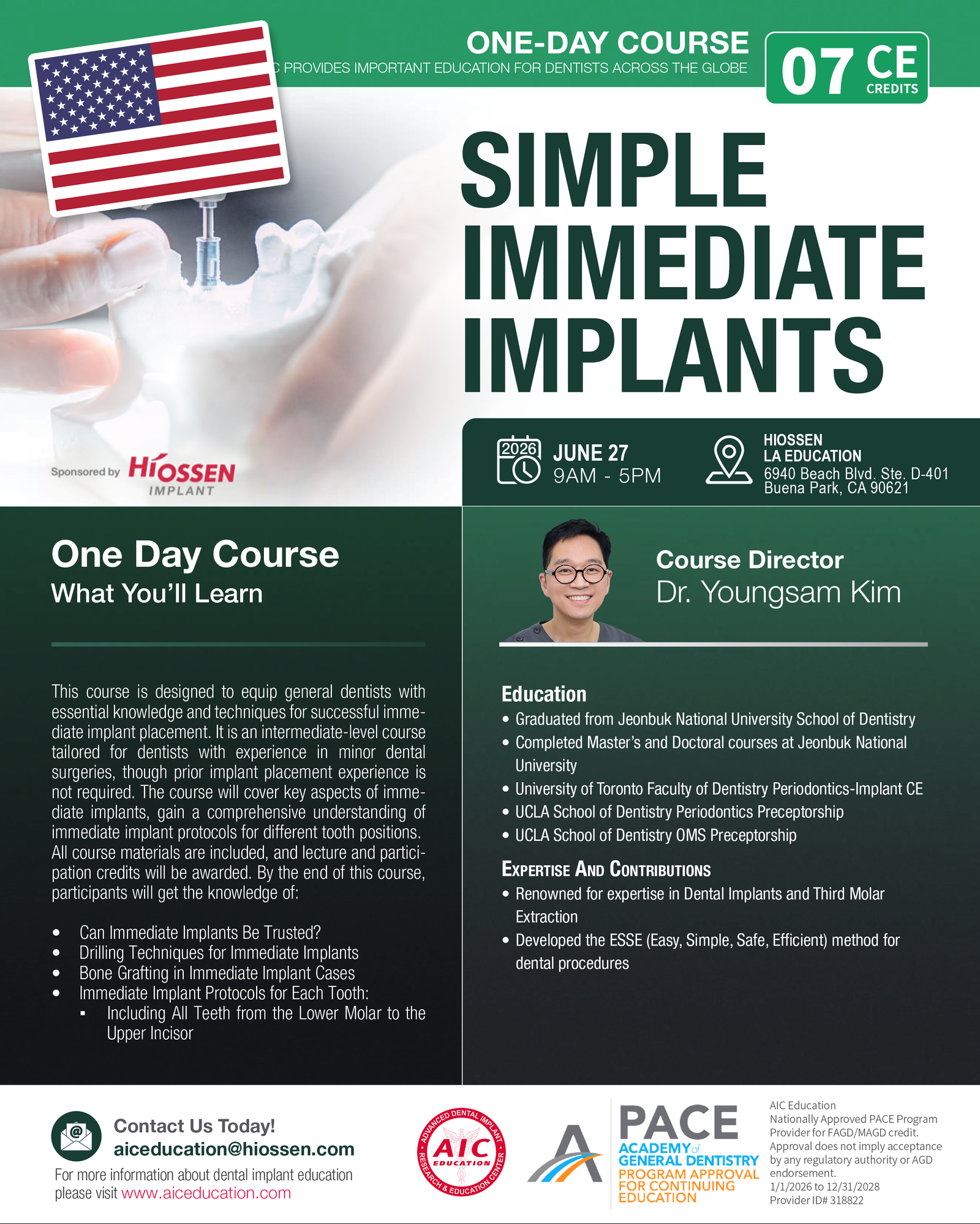 Los Angeles) Simple Immediate Implants [2026/6/27]