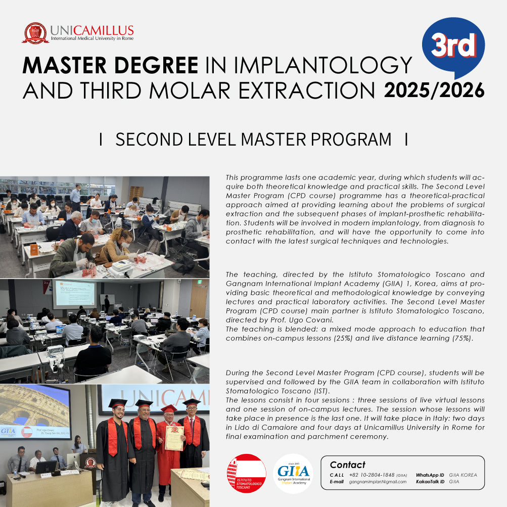 Rome Italy) Implantology And Third Molar Extraction (SECONE LEVEL MASTER) [2025/2026]