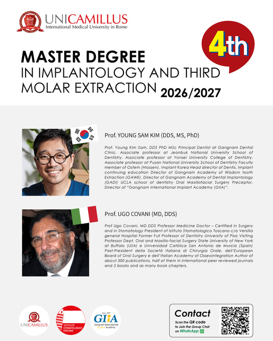 Rome Italy) Implantology And Third Molar Extraction (SECONE LEVEL MASTER) [2026/2027]