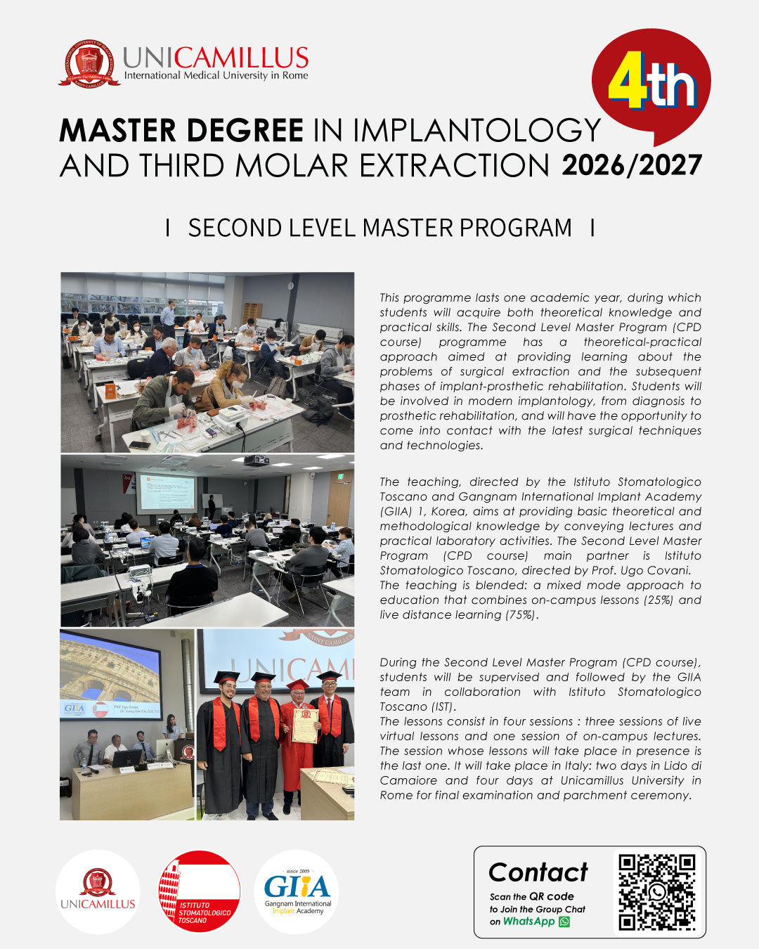 Rome Italy) Implantology And Third Molar Extraction (SECONE LEVEL MASTER) [2026/2027]