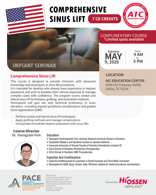 Dallas) Comprehensive Sinus Lift [2026/5/9]