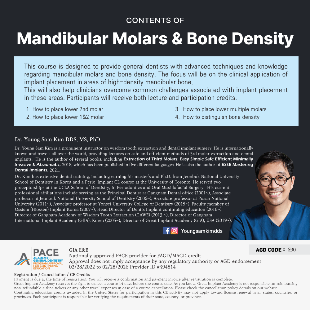 Los Angeles GIA Study Club) Mandibular Molars & Bone Density [2024/11/19]