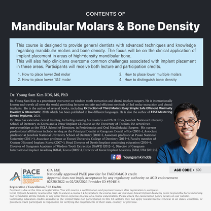 Los Angeles GIA Study Club) Mandibular Molars & Bone Density [2024/11/19]