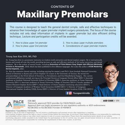 Los Angeles GIA Study Club) Maxillary Premolars [2024/12/3]