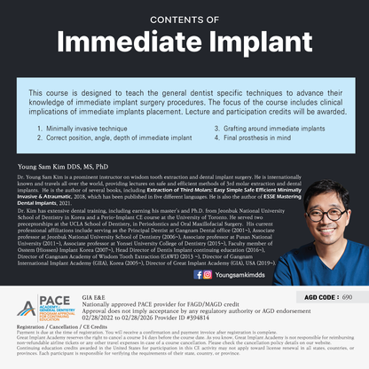 Los Angeles GIA Special) Immediate Implant [2024/08/27]