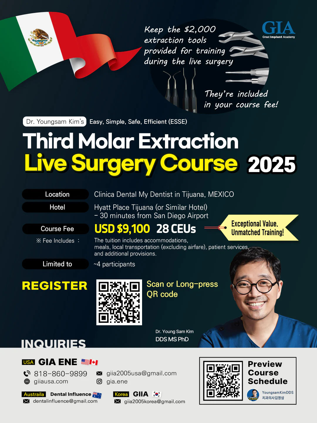 MEXICO LSC 2025 / Nov 28 - Dec 1 [Third Molar Live Surgery Course]