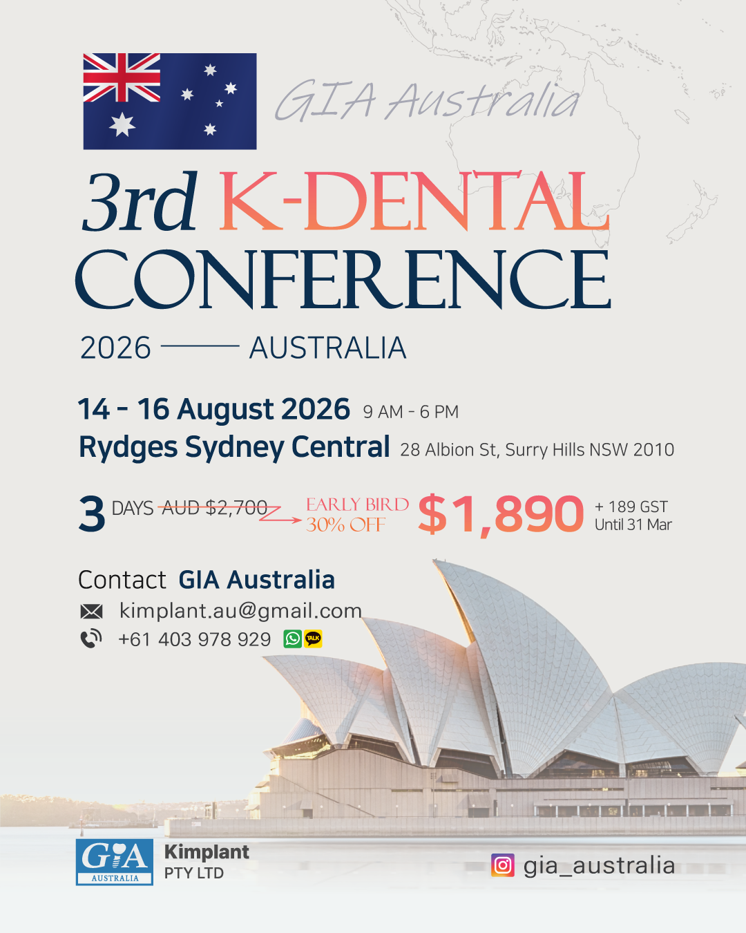 Sydney, Australia) Mastering Dental Implants: Stand up Comedy [2026/8/15 ~ 8/16]