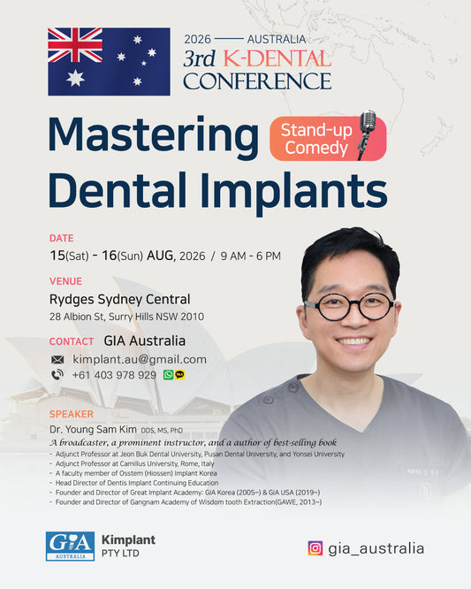 Sydney, Australia) Mastering Dental Implants: Stand up Comedy [2026/8/15 ~ 8/16]