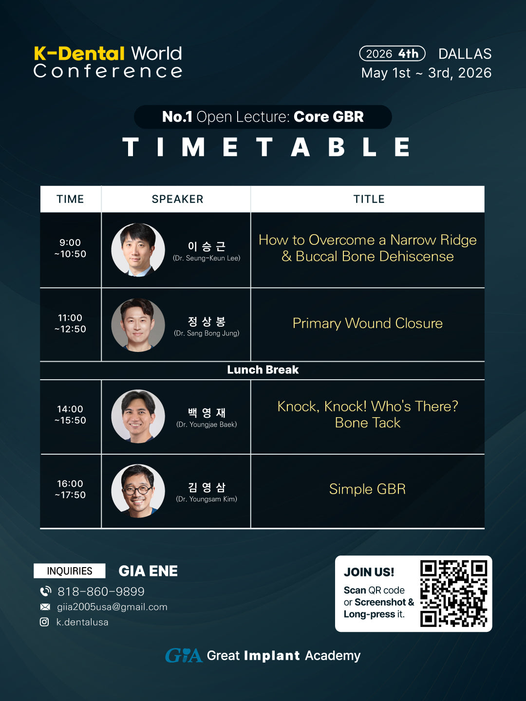 KDWC 2026 Dallas - No.1) OPEN LECTURE: Core GBR [Fri]