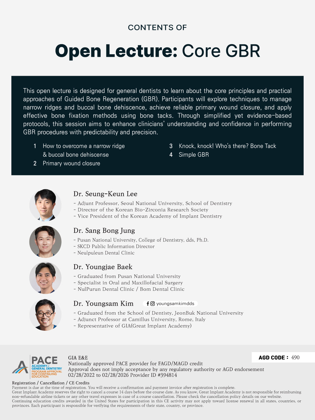 KDWC 2026 Dallas - No.1) OPEN LECTURE: Core GBR [Fri]