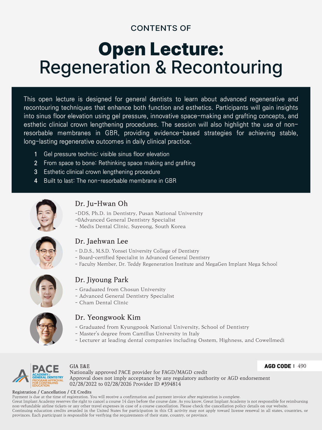 KDWC 2026 Dallas - No.5) OPEN LECTURE: Regeneration & Recontouring [Sat]