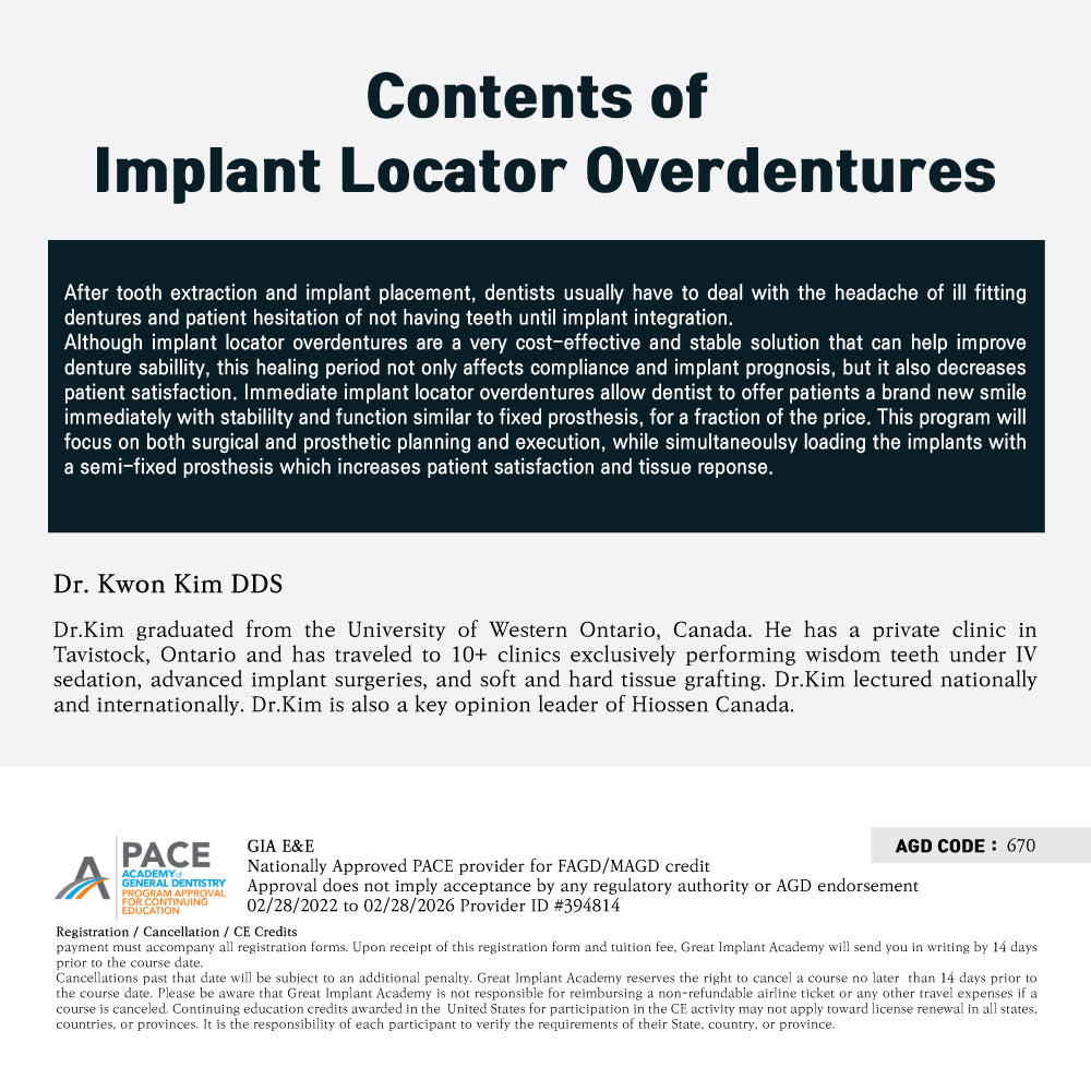 KDWC 2024 New York - No.26) Immediate Implant Locator Overdenture