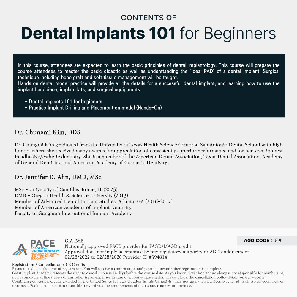 KDWC 2025 Los Angeles - No.23) Dental Implants 101 for Beginners HANDS-ON [Thu]