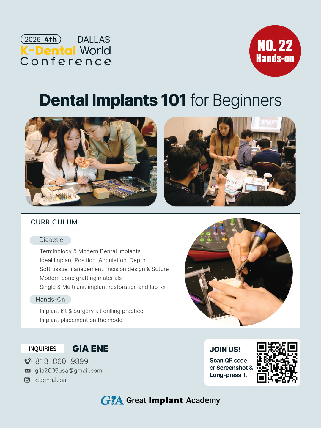 KDWC 2026 Dallas - No.22) Dental Implant 101 for Beginners Hands-on [Fri]