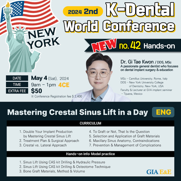 KDWC 2024 New York - No.42) Mastering Crestal Sinus Lift in a Day Hands-on