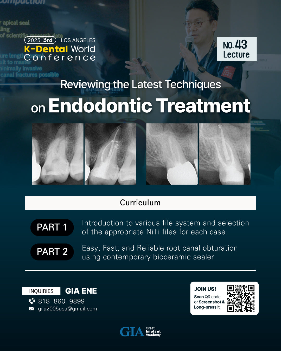 KDWC 2025 Los Angeles - No.43) Reviewing the Latest Techniques on Endodontic Treatment [Sat]