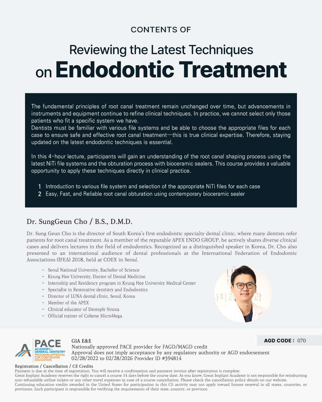 KDWC 2025 Los Angeles - No.43) Reviewing the Latest Techniques on Endodontic Treatment [Sat]