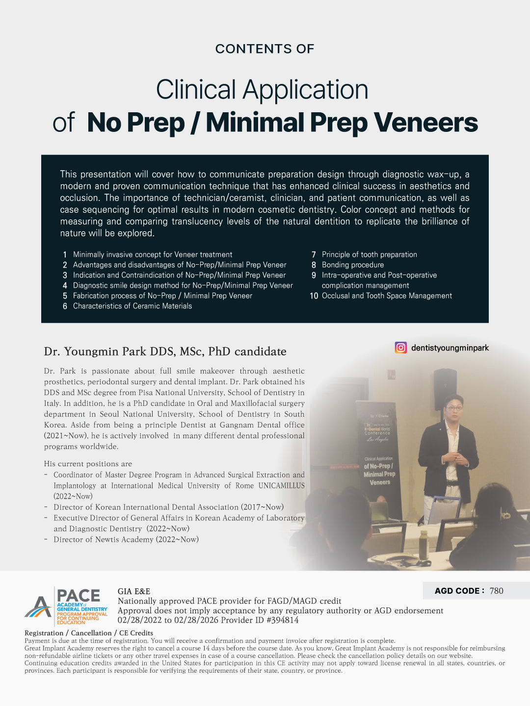 KDWC 2026 Dallas - No.8) No Prep / Minimal Prep Veneers: Clinical Application [Sat]