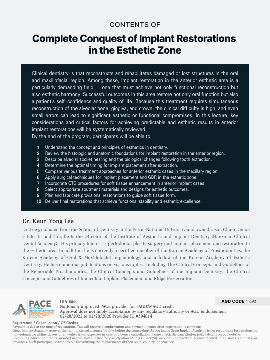 KDWC 2026 Dallas - No.7) Complete Conquest of Implant Restorations in the Esthetic Zone [Fri]