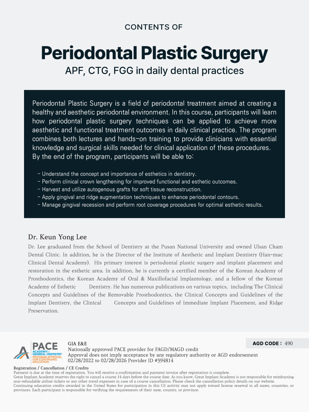 KDWC 2026 Dallas - No.18) Periodontal Plastic Surgery Hands-on [Sun]