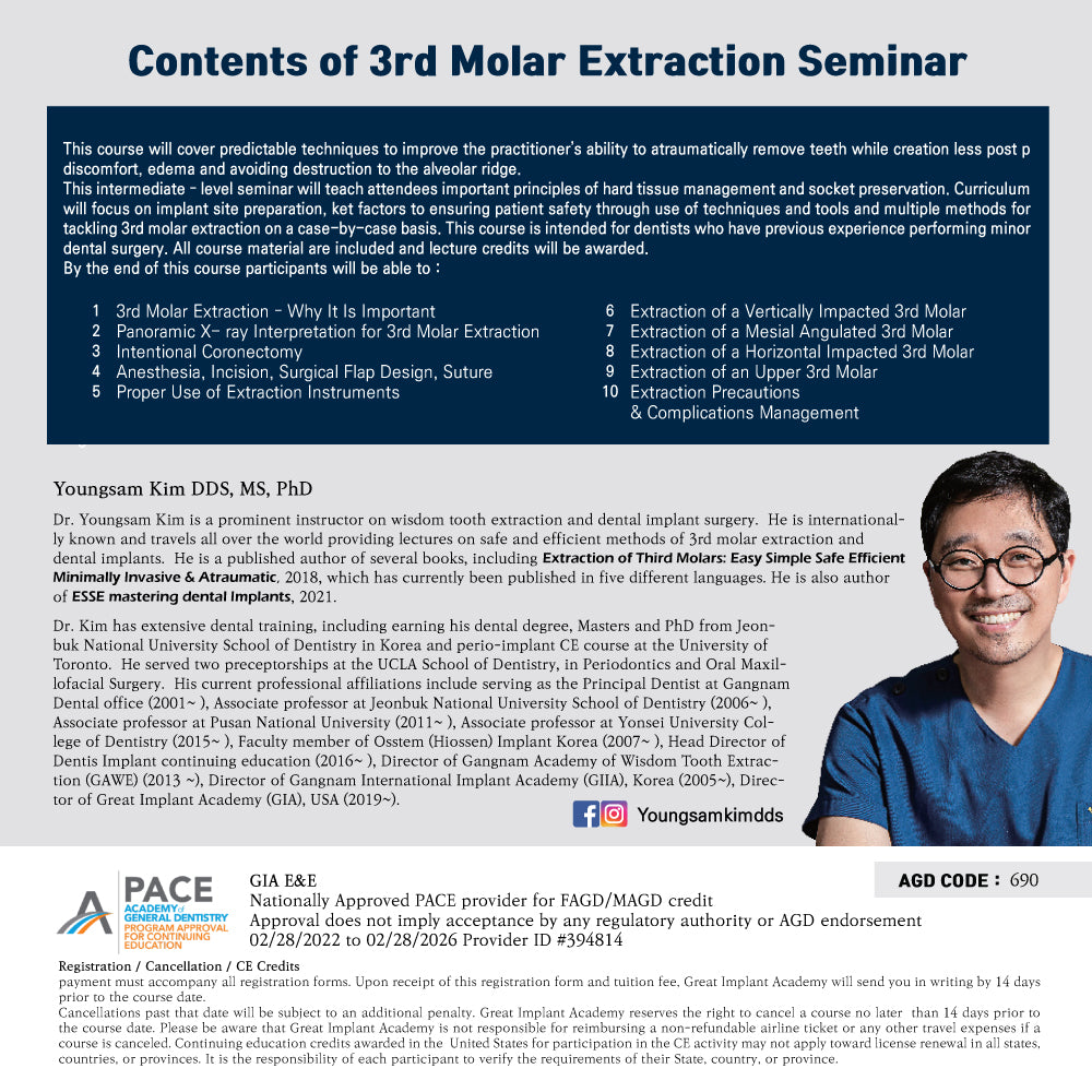 Los Angeles) 3rd Molar Extraction Seminar [2024/2/10 ~ 2/11]